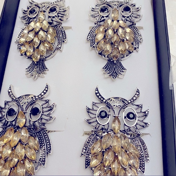 New Owl napkin holder set of 4 and 2 butter knife - Picture 8 of 8